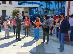 SEREMI de Salud promueve en el centro de Arica el uso correcto de mascarillas y el distanciamiento físico